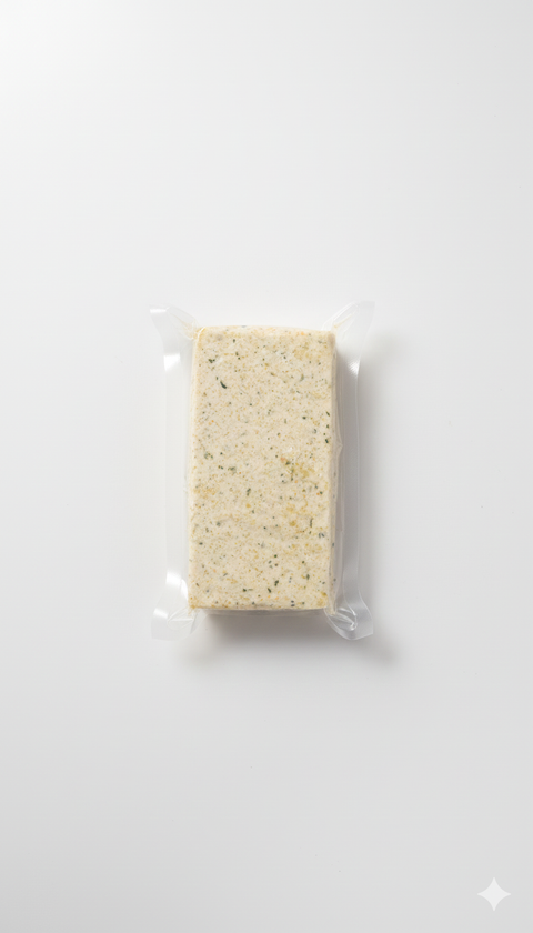 Pavé mariné au four emballé sous vide prêt à cuisiner aux herbes et épices